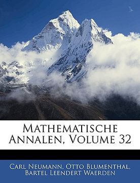 portada mathematische annalen, volume 32 (en Inglés)