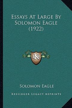 portada essays at large by solomon eagle (1922)