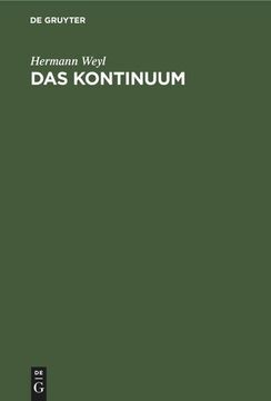 portada Das Kontinuum (en Alemán)