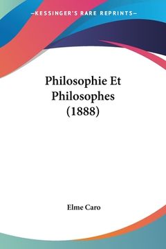 portada Philosophie Et Philosophes (1888) (en Francés)