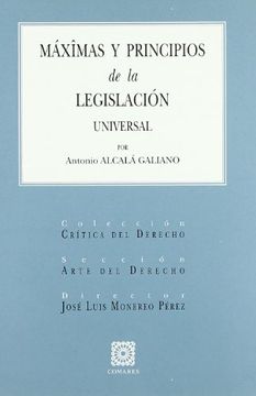 portada Máximas y principios de la legislación universal