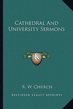 portada cathedral and university sermons (en Inglés)