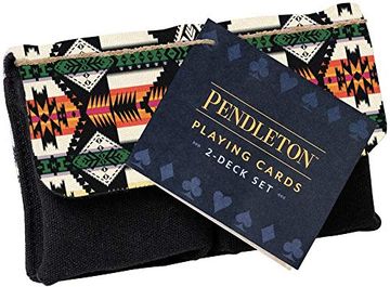 portada Chronicle Books Pendleton Playing Cards: 2-Deck set (Camping Games, Gift for Outdoor Enthusiasts) (en Inglés)