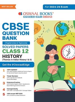 portada Oswaal CBSE Question Bank Class 12 History, Chapterwise and Topicwise Solved Papers For Board Exams 2025