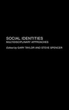 portada social identities: multidisciplinary approaches (en Inglés)