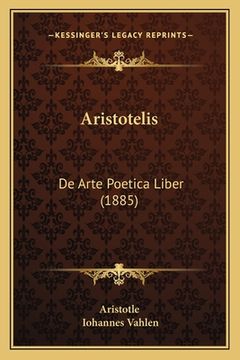 portada Aristotelis: De Arte Poetica Liber (1885)