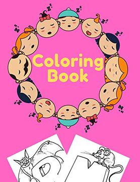 portada Coloring Book: High-Quality Black&White Alphabet Coloring Book for Kids. Toddler abc Coloring Book 