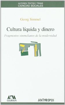 portada Cultura Líquida y Dinero: Fragmentos Simmelianos de la Modernidad (in Spanish)