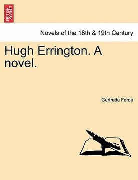 portada hugh errington. a novel. (en Inglés)