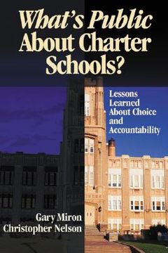 portada what's public about charter schools?: lessons learned about choice and accountability