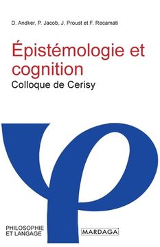 portada Épistémologie et cognition: Colloque de Cerisy (en Francés)