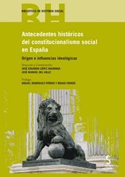 portada Antecedentes Historicos del Constitucionalismo Social en España. (in Spanish)