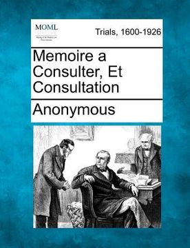 portada memoire a consulter, et consultation (in English)