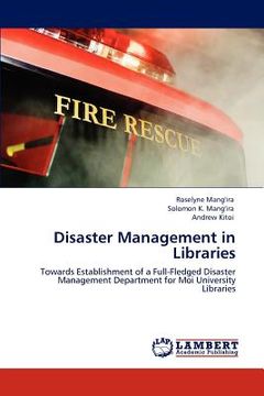 portada disaster management in libraries (in English)