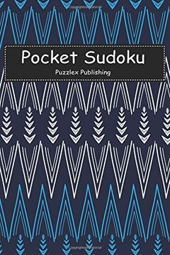 portada Pocket Sudoku: Easy Sudoku Puzzle Game for Beginers With African Zigzag Tribal Pattern Hand Drawn Multicolor Cover (in English)