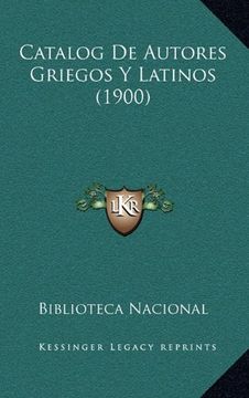 portada Catalog de Autores Griegos y Latinos (1900) (in Spanish)