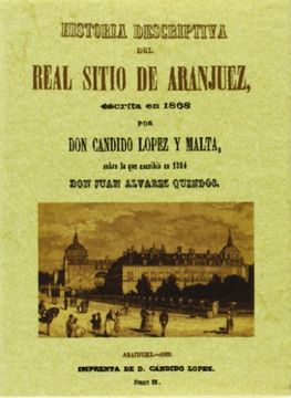 portada Historia descriptiva del Real Sitio de Aranjuez