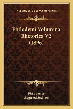 portada Philodemi Volumina Rhetorica V2 (1896) (en Alemán)