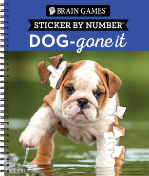 portada Brain Games - Sticker by Number: Dog-Gone It (28 Images to Sticker) (en Inglés)