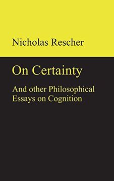 portada On Certainty and Other Philosophical Essays on Cognition (en Inglés)