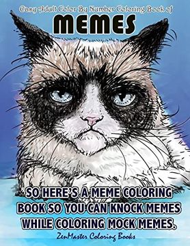 portada Easy Adult Color by Numbers Coloring Book of Memes: A Memes Color by Number Coloring Book for Adults of Humor and Entertainment for Relaxation and Stress Relief (Adult Color by Number Coloring Books) (in English)