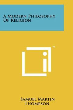 portada a modern philosophy of religion (in English)