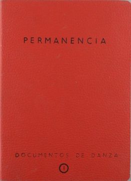 portada Permanencia (Documentos de Danza nº 1) (in Spanish)