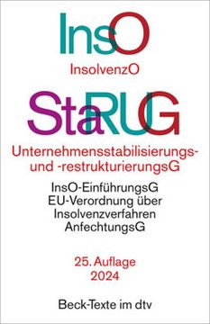 portada Insolvenzordnung / Unternehmensstabilisierungs- und -Restrukturierungsgesetz (in German)