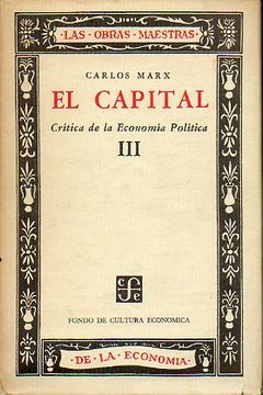 portada el capital. crítica de la economía política. vol. iii.