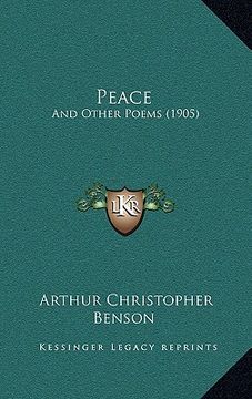 portada peace: and other poems (1905) (in English)