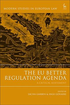 portada The eu Better Regulation Agenda: A Critical Assessment (Modern Studies in European Law) (in English)