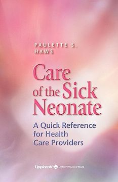 portada care of the sick neonate: a quick reference for health care providers