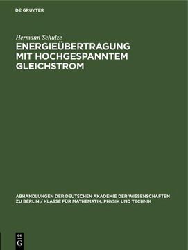 portada Energieübertragung mit Hochgespanntem Gleichstrom (in German)