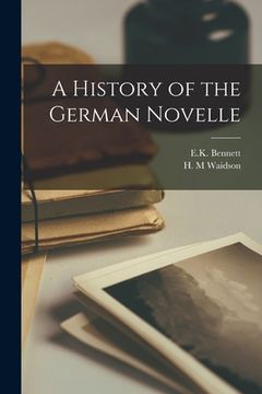 portada A History of the German Novelle (en Inglés)