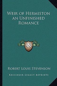 portada weir of hermiston an unfinished romance (en Inglés)