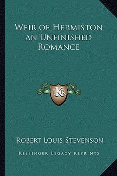 portada weir of hermiston an unfinished romance