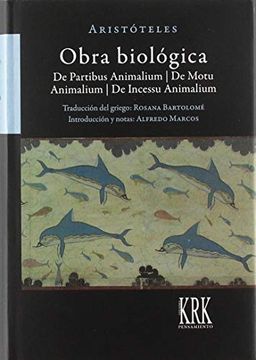 portada Obra Biologica: De Partibus Animalium. De Motu Animalium. De Ince ssu Animalium