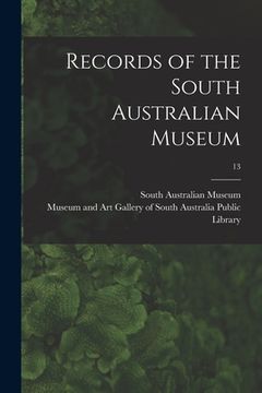 portada Records of the South Australian Museum; 13 (in English)