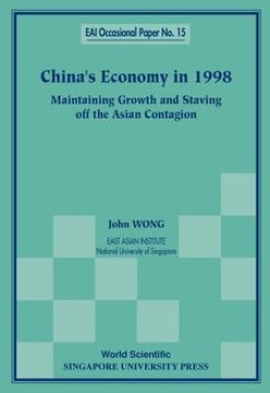 portada China's Economy in 1998: Maintaining Growth and Staving Off the Asian Contagion (en Inglés)