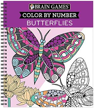 portada Brain Games - Color by Number: Butterflies 