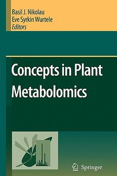 portada concepts in plant metabolomics (en Inglés)