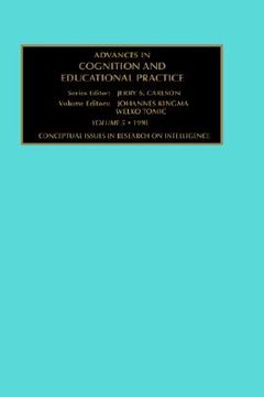 portada advances in cognition and educational practice: conceptual issues in research in intelligence vol 5 (en Inglés)