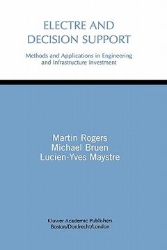 portada electre and decision support: methods and applications in engineering and infrastructure investment (en Inglés)