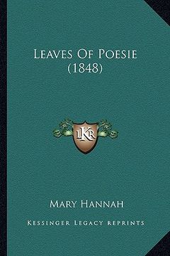 portada leaves of poesie (1848) (en Inglés)