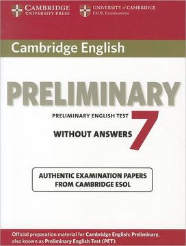 portada Cambridge English Preliminary 7 Without Answers (Pet Practice Tests) (en Inglés)
