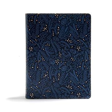 portada Csb Study Bible, Navy Leathertouch: Red Letter, Study Notes and Commentary, Illustrations, Ribbon Marker, Sewn Binding, Easy-To-Read Bible Serif Type (in English)