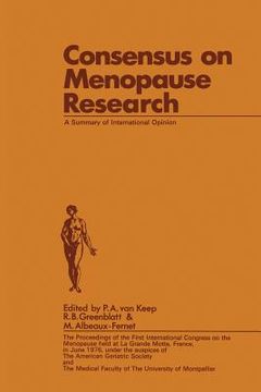 portada Consensus on Menopause Research: A Summary of International Opinion (in English)