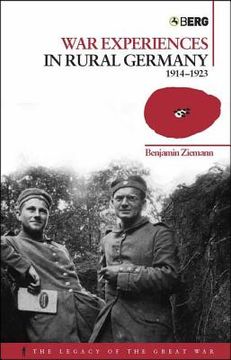 portada war experiences in rural germany: 1914-1923 (en Inglés)