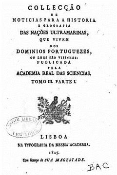 portada Collecçao de Noticias Para a Historia E Geografia Das Nações Ultramarinas (en Portugués)