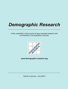 portada demographic research, volume 8 (in English)